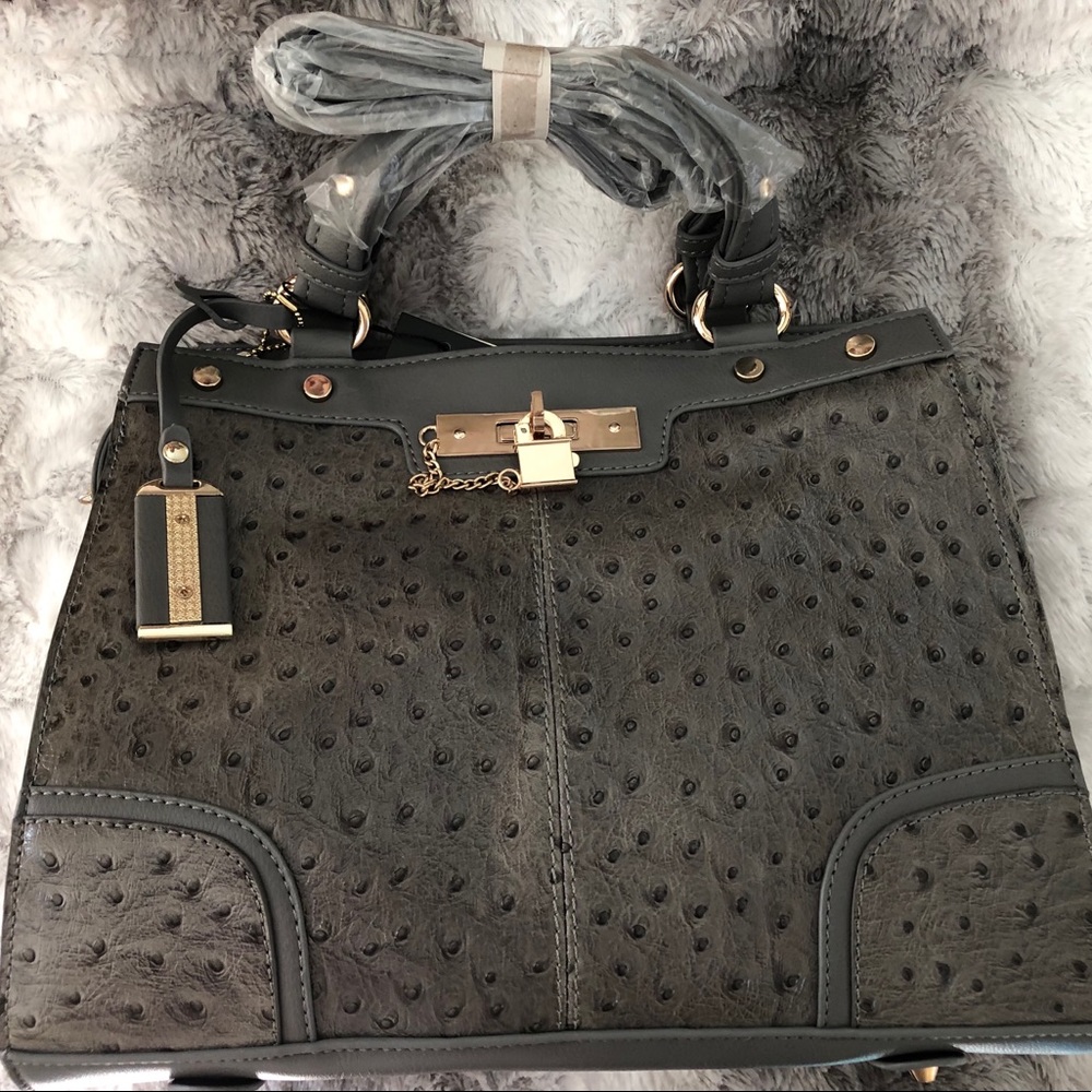 Elegant Gray Shoulder Bag